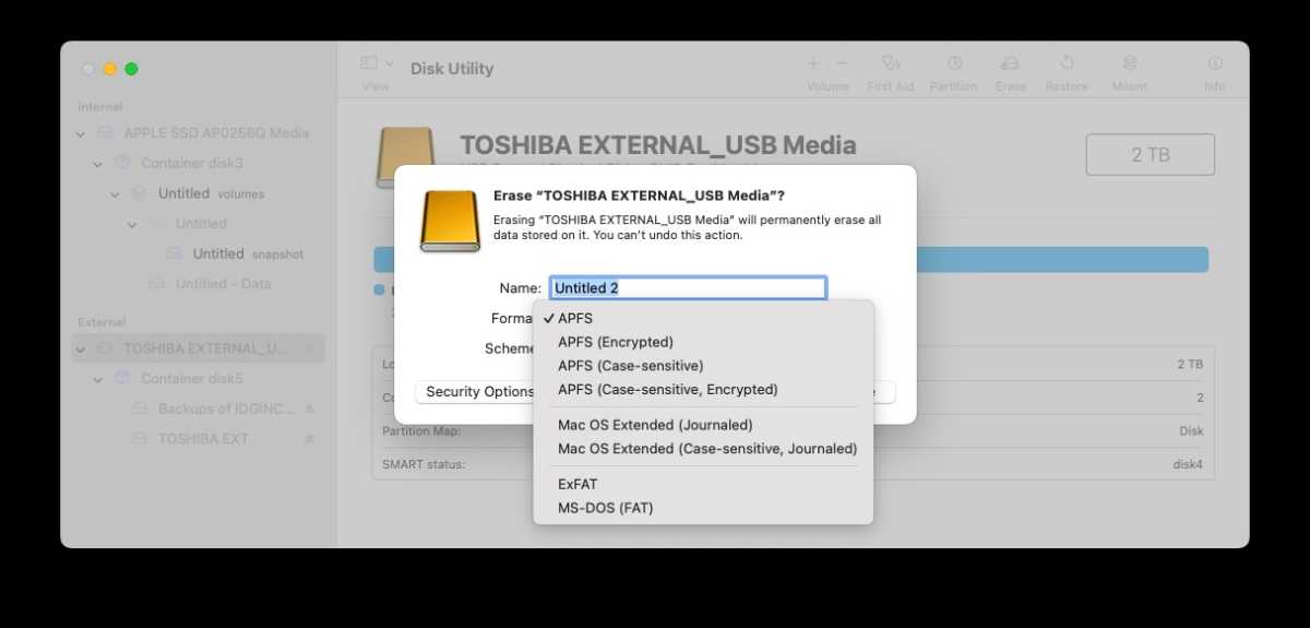 How to format external drive on mac