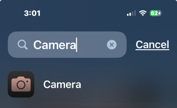 Finding the missing Camera app on iPhone with App Library