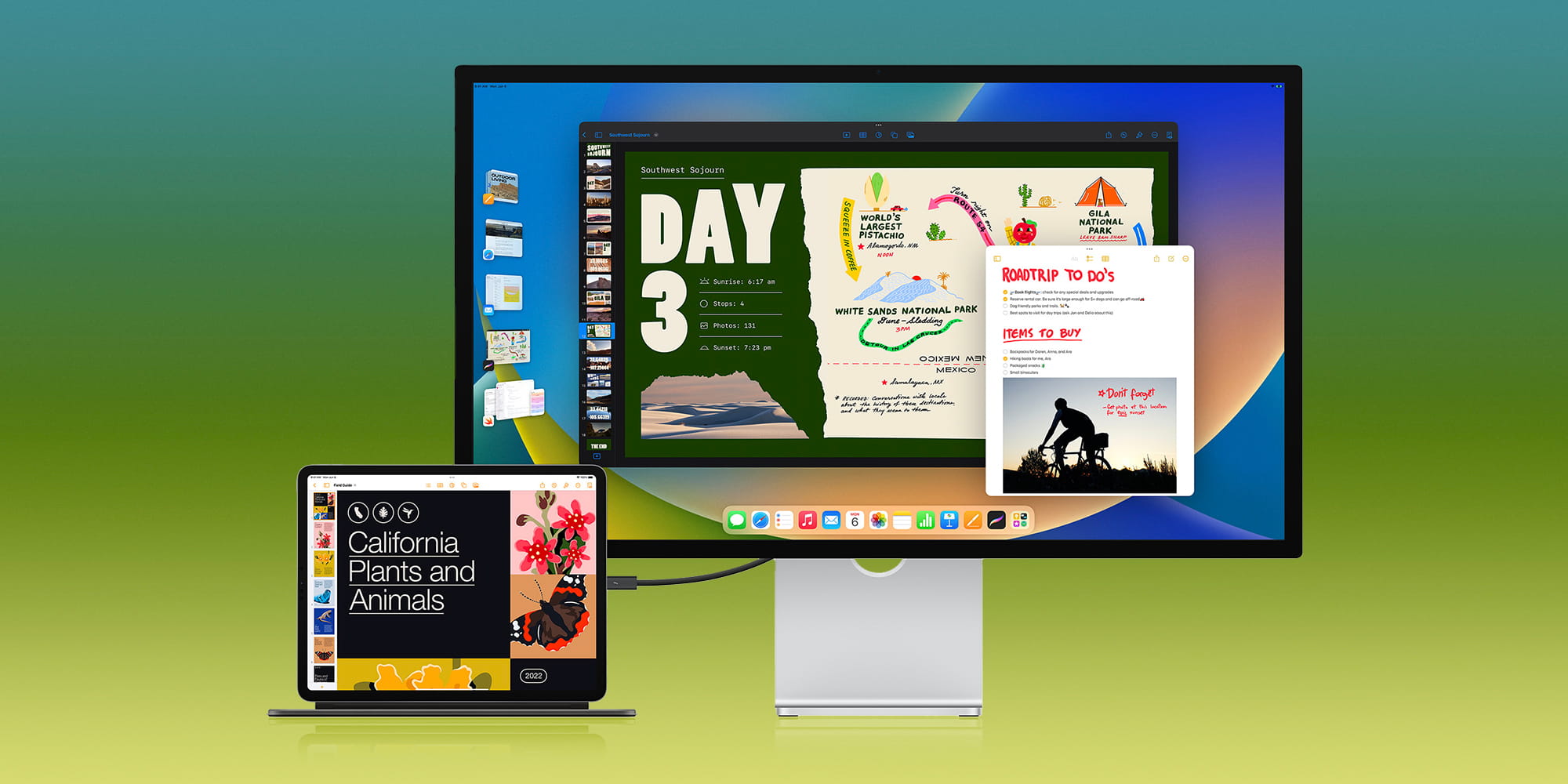 Stage Manager controversy | Illustration of the feature on Mac and iPad