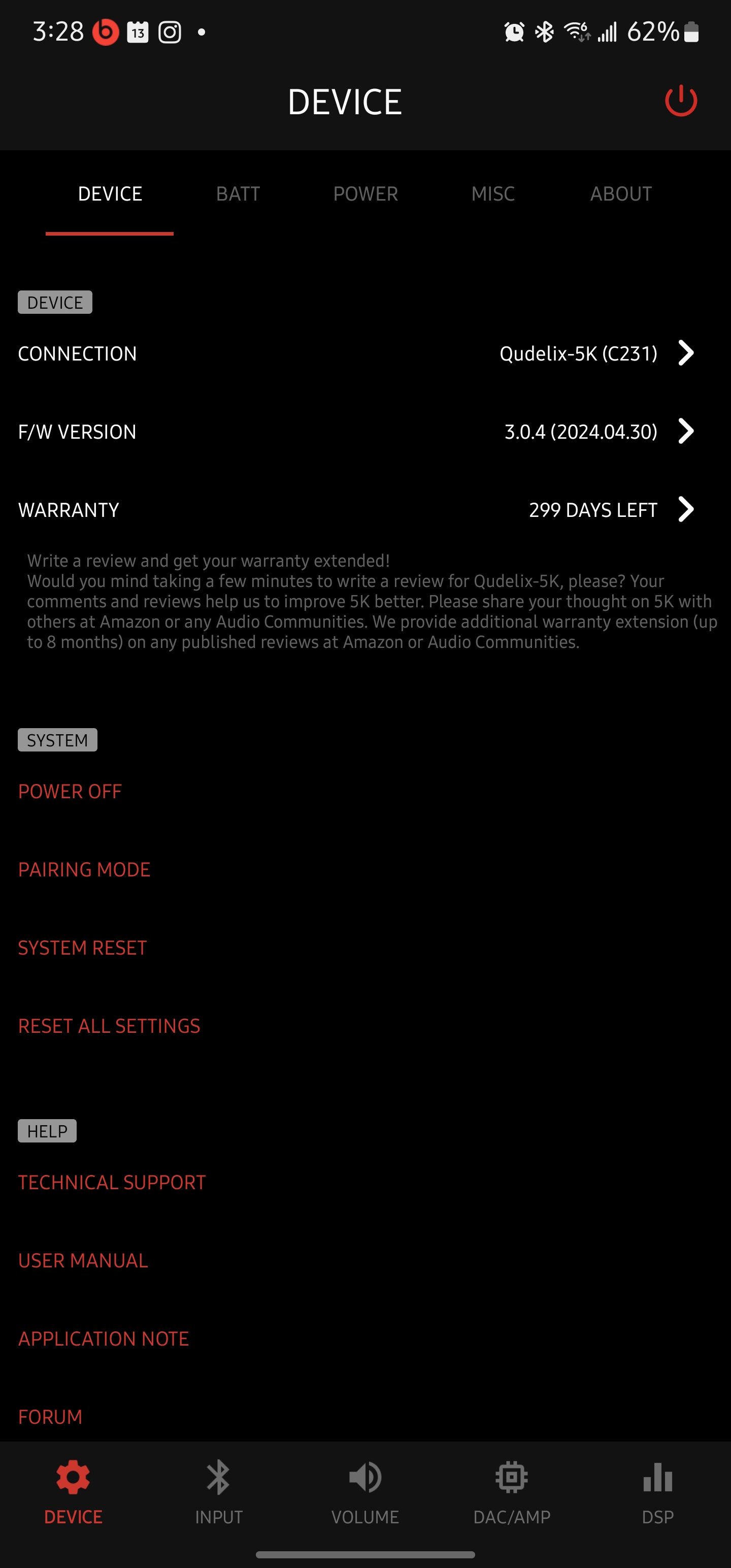 Qudelix-5K companion app