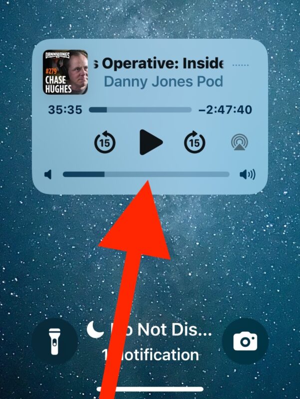 How to get the Volume Slider on iPhone Lock Screen back again