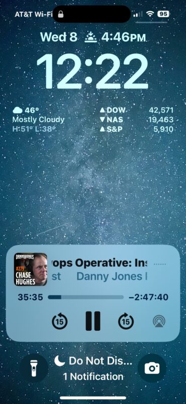 No Lock Screen volume slider is visible by default on iPhone