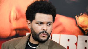 Abel Tesfaye a.k.a. The Weeknd at the 'Hurry Up Tomorrow' world premiere held at AMC Lincoln Square 13 on May 13, 2025 in New York, New York.