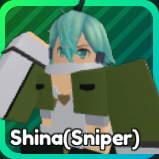 Shina (Sniper) unit from the Anime Fantasy: RE Roblox experience.