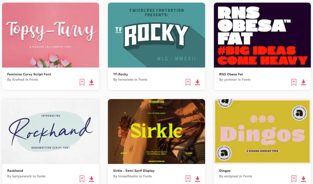 Curvy Fonts - Main
