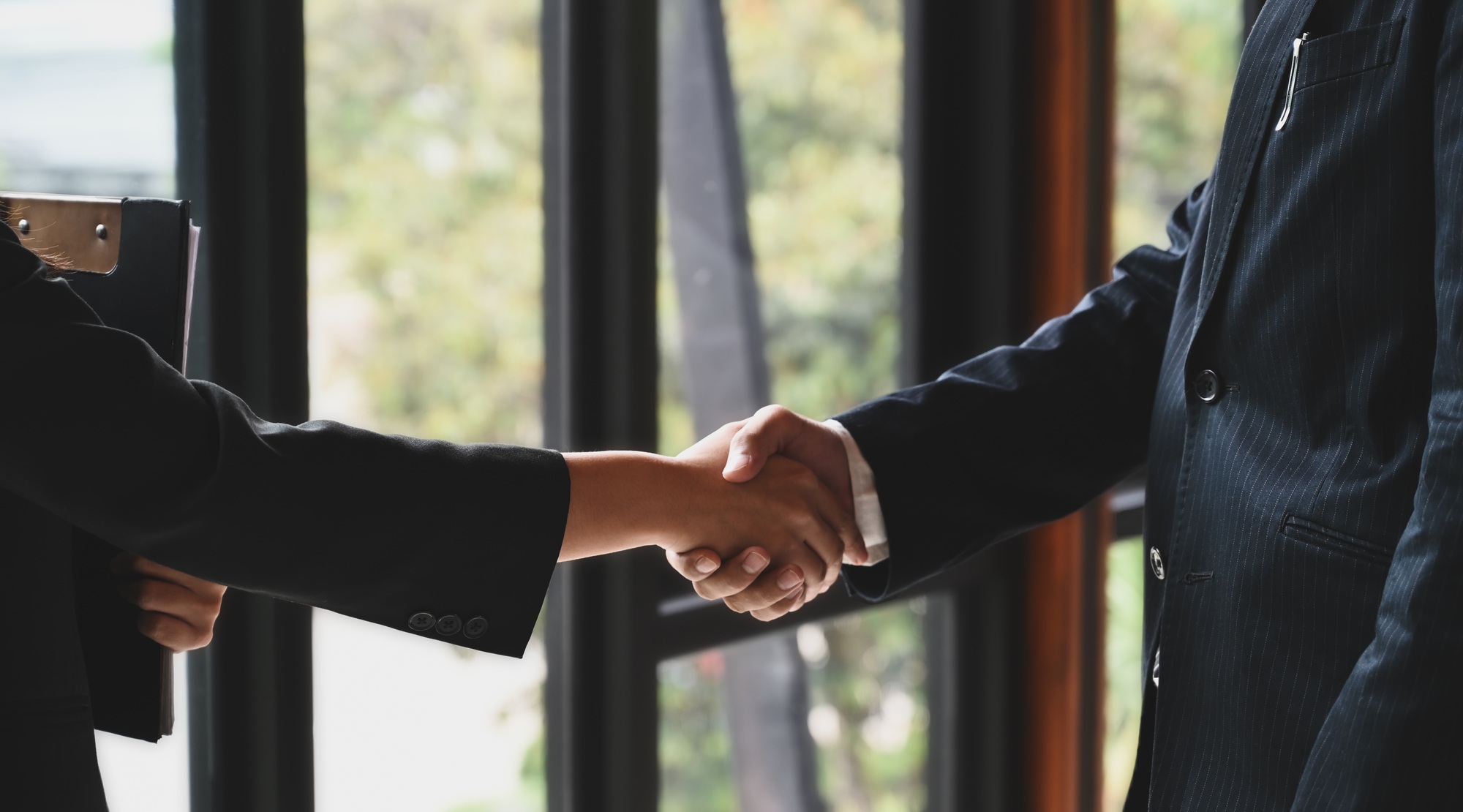 Business partnership meeting concept.  Business People Handshake.