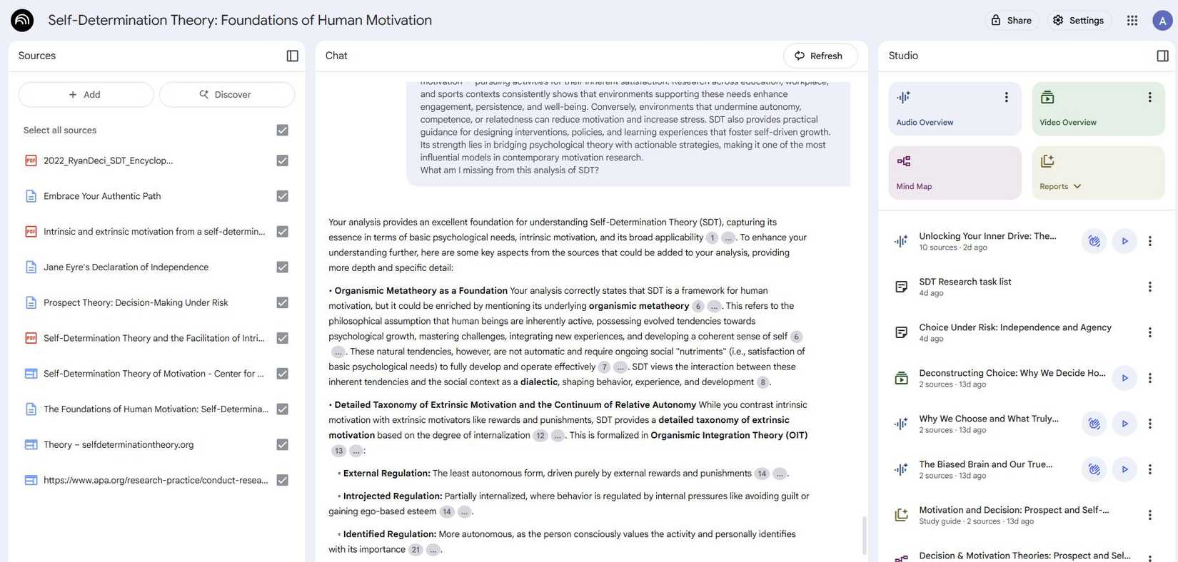 Screenshot showing how to find overlooked details in NotebookLM