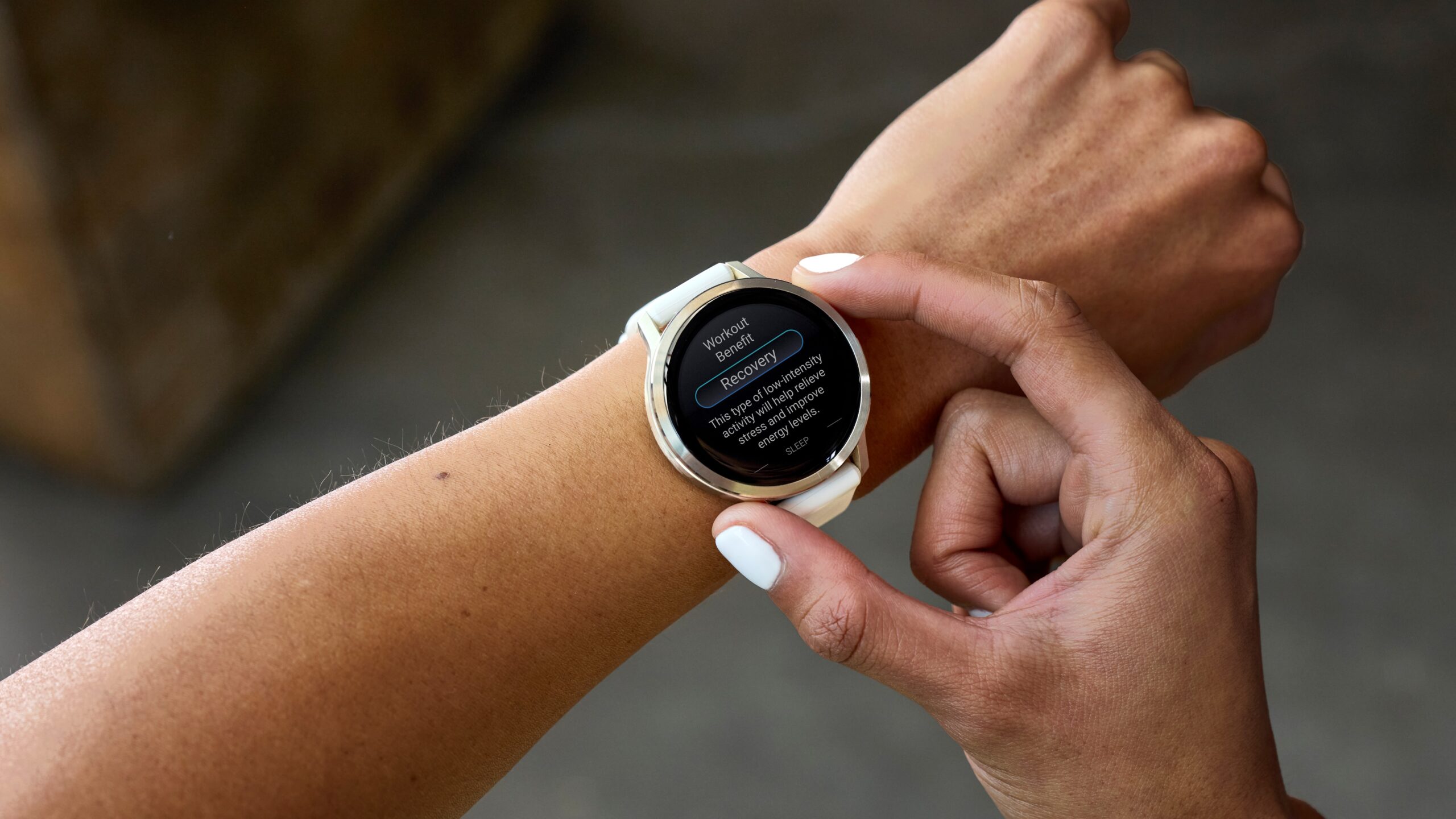 Garmin Venu 4 on Wrist Press Image