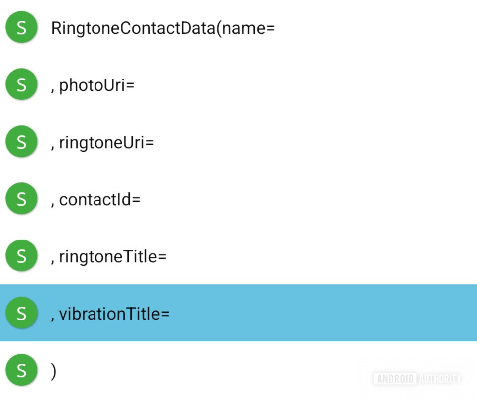 Google Contacts Custom Vibration for Contacts Java Code 1