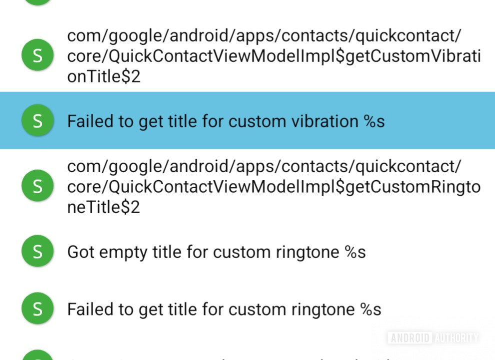 Google Contacts Custom Vibration for Contacts Java Code 2