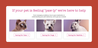 Redesigned version of the previous example with AI-generated images.