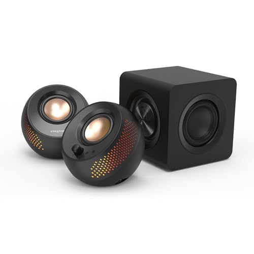 Creative Pebble X Plus 2.1 USB-C Computer Speakers with Subwoofer and...