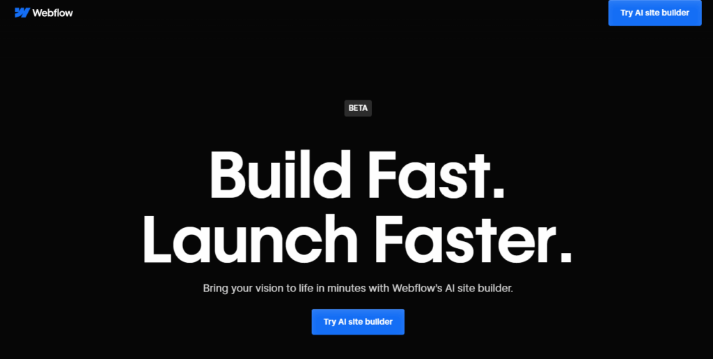 webflow ai website builder