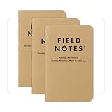 Field Notes: Original Kraft 3-Pack - Plain Paper Memo Books - Blank 48 Page Pocket Notebooks - 3.5'...