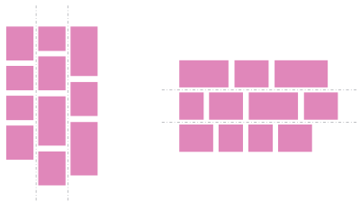 Masonry layout with columns and rows
